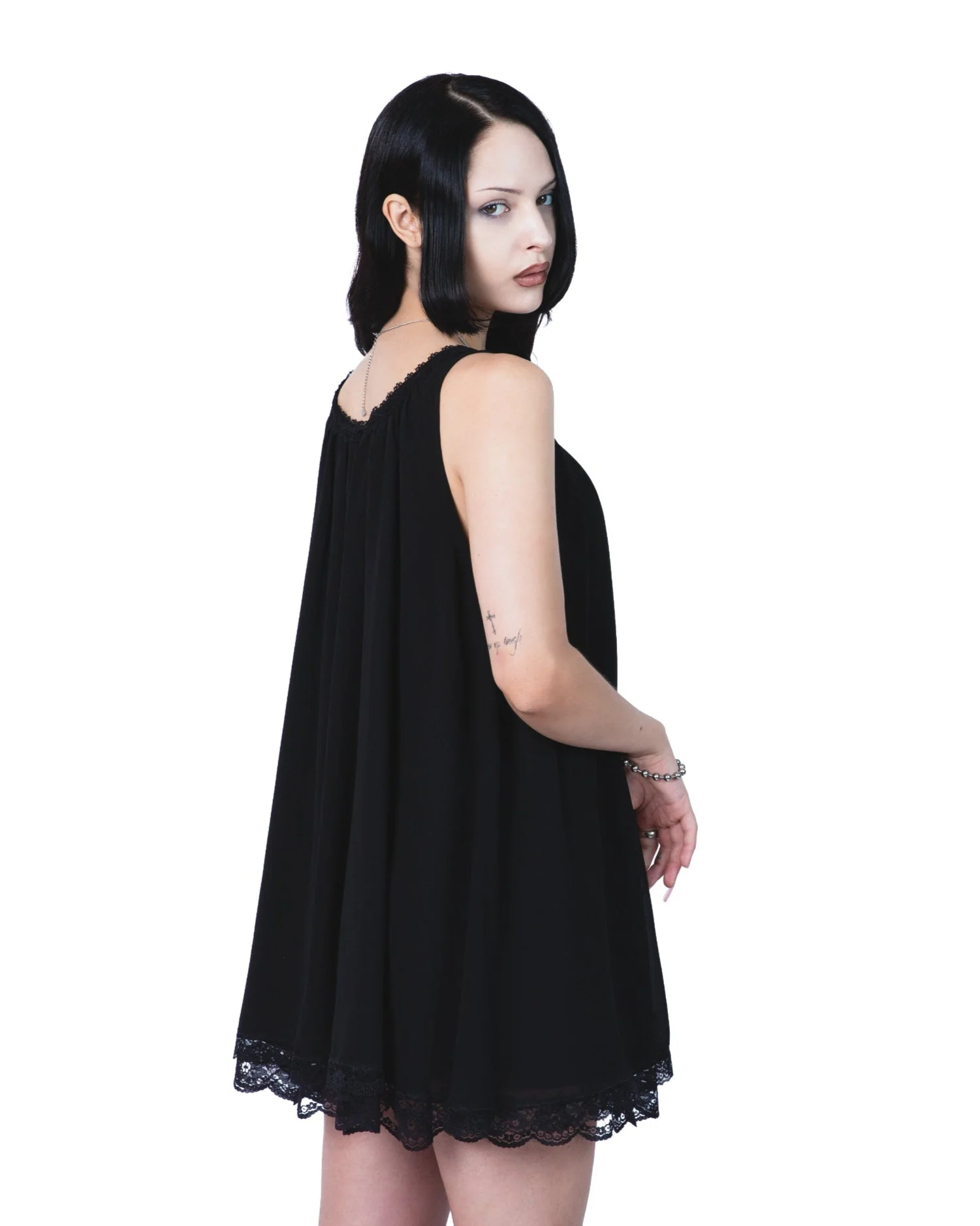 Black Wilt Dress - Image 3