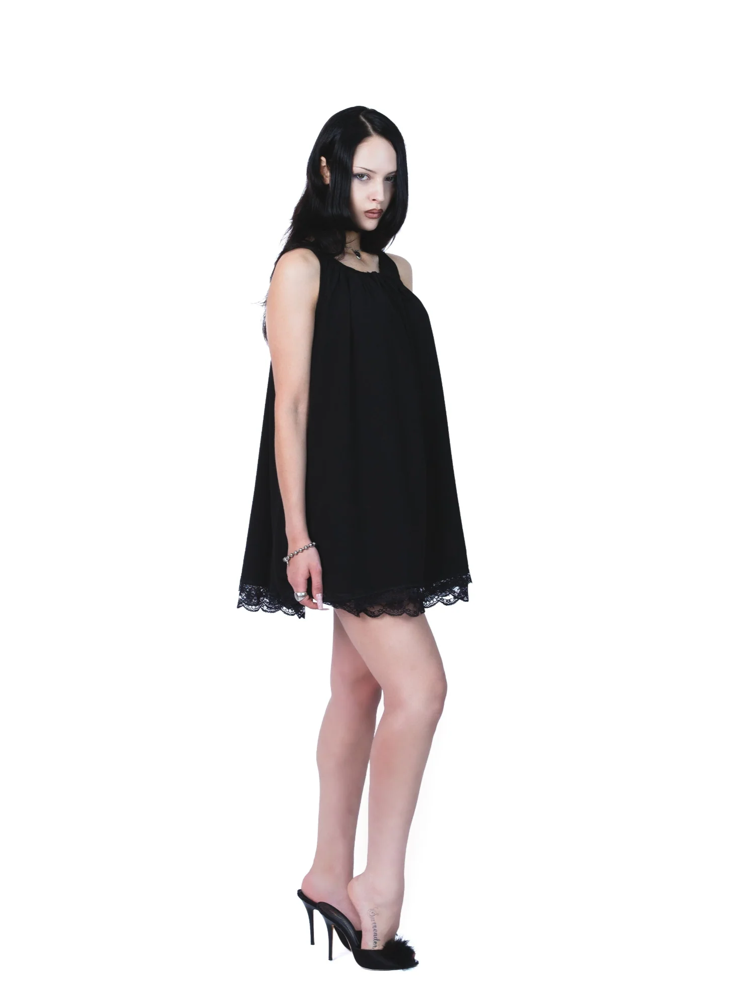 Black Wilt Dress - Image 6