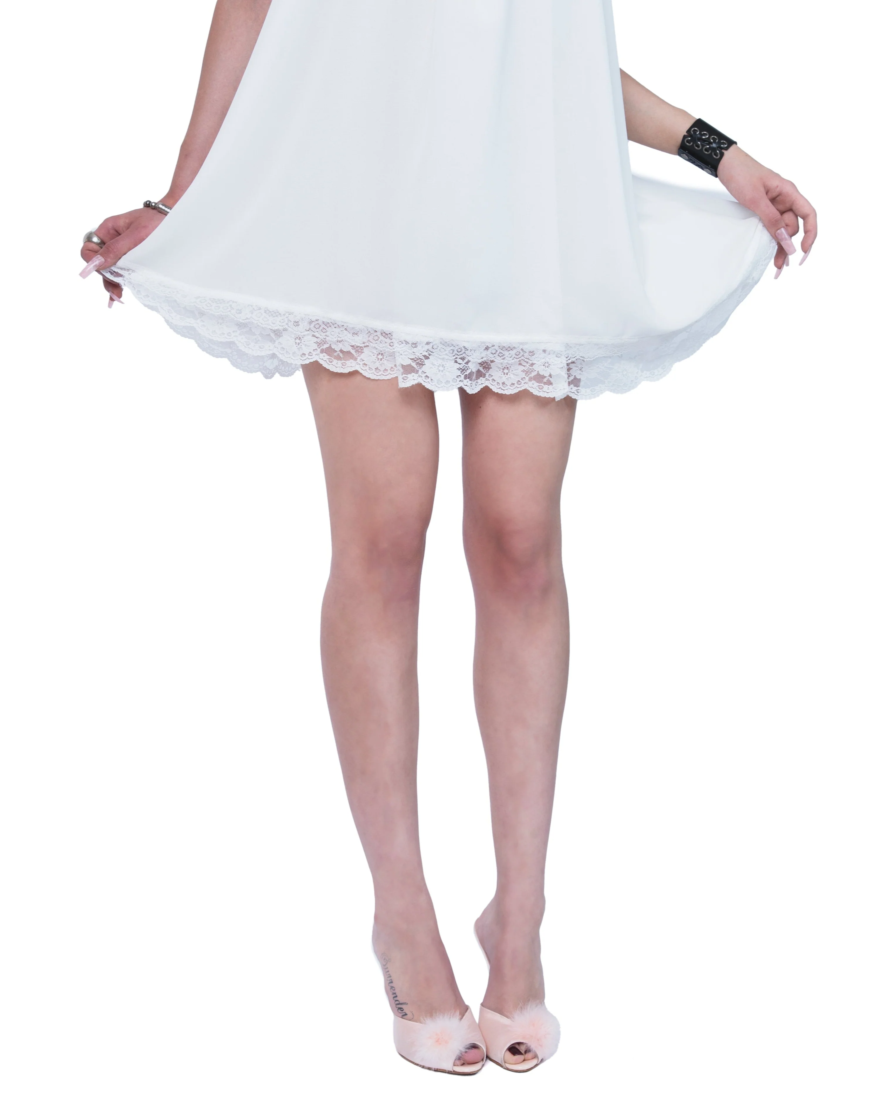 White Wilt Dress - Image 3